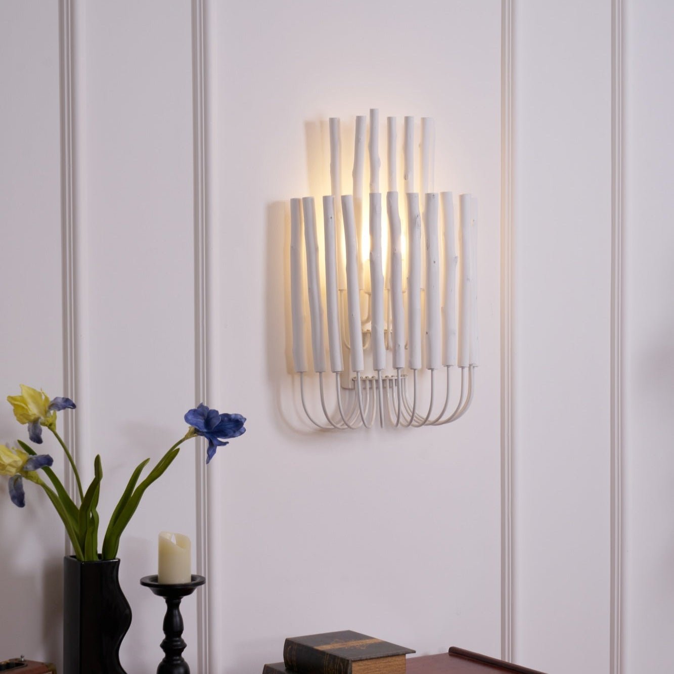 Vasilora Individual Creativity Art Wood Wall Lamp-Neutral Decor