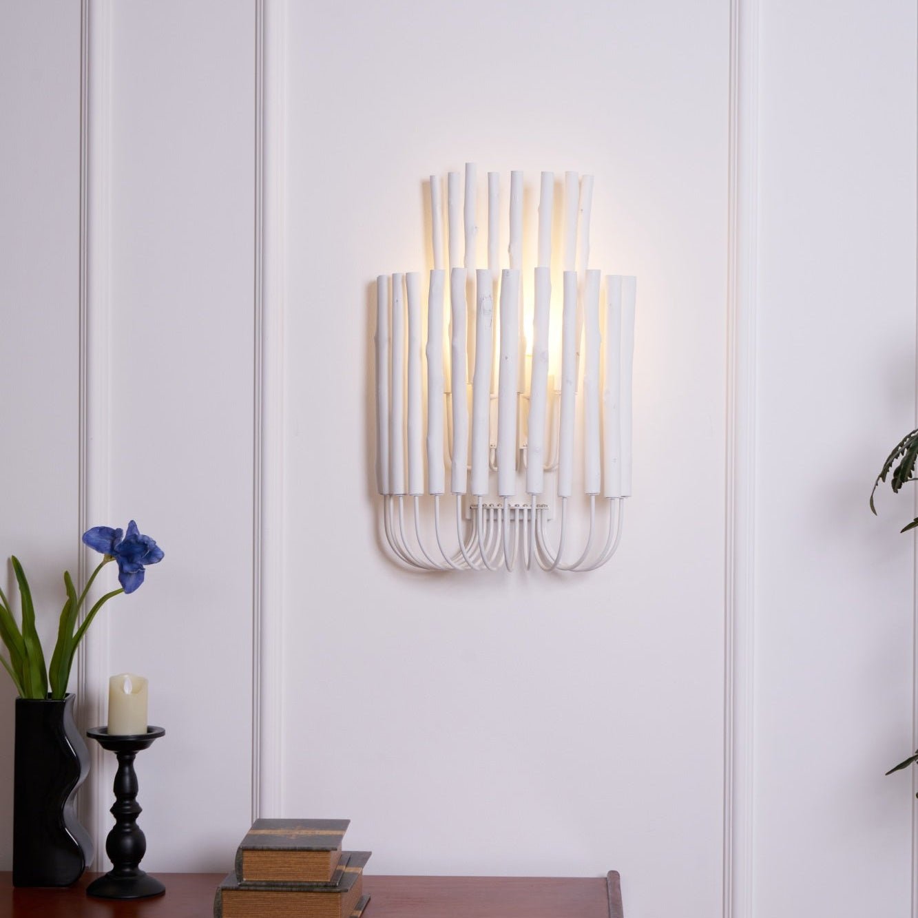 Vasilora Individual Creativity Art Wood Wall Lamp-Neutral Decor