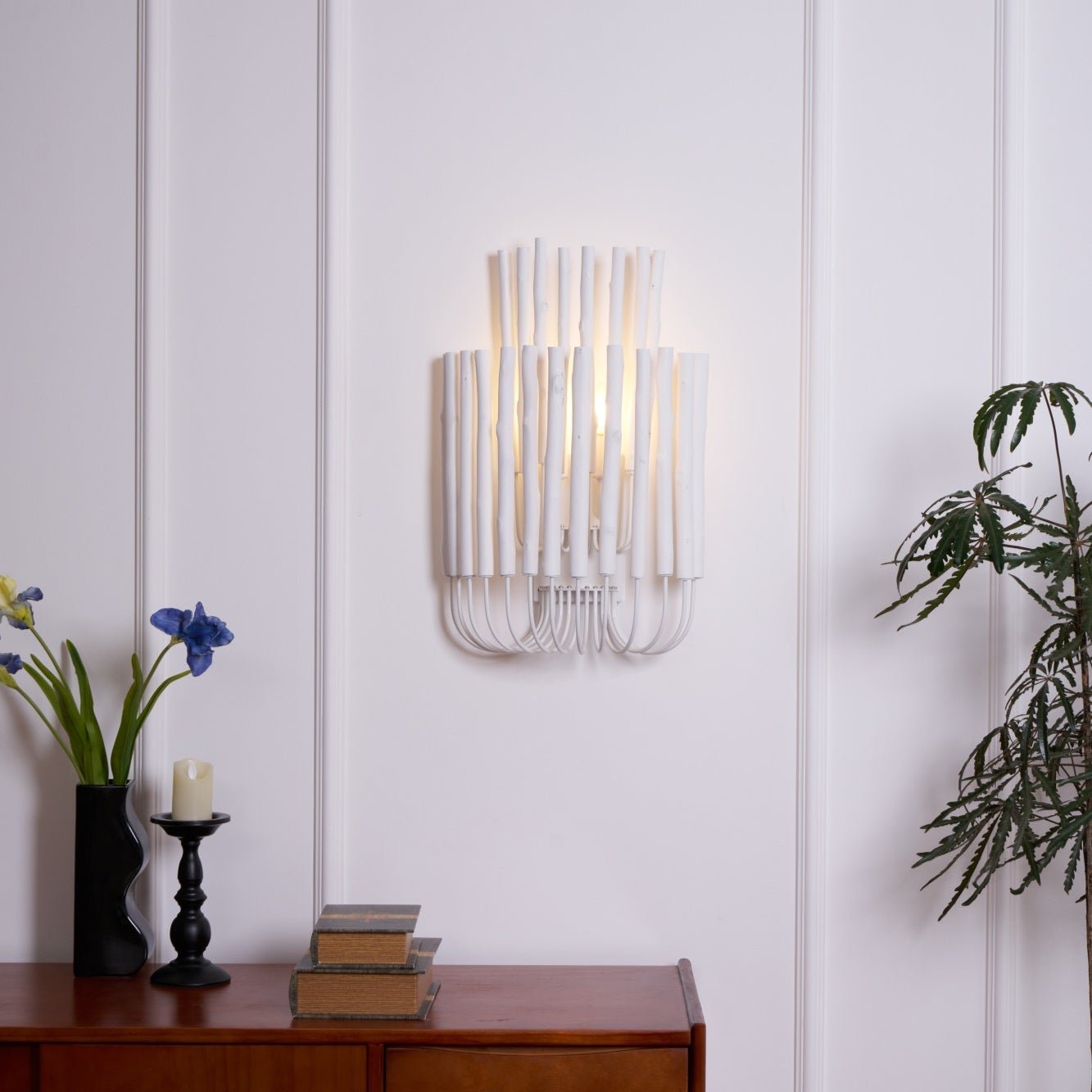 Vasilora Individual Creativity Art Wood Wall Lamp-Neutral Decor
