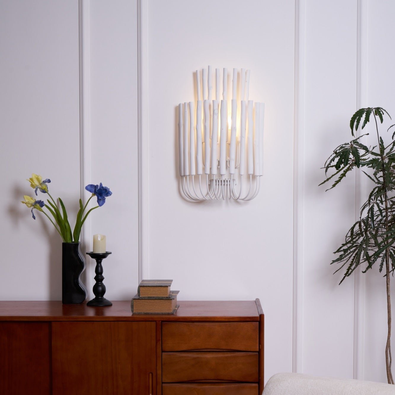 Vasilora Individual Creativity Art Wood Wall Lamp-Neutral Decor
