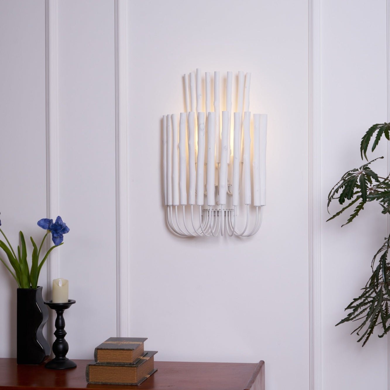 Vasilora Individual Creativity Art Wood Wall Lamp-Neutral Decor