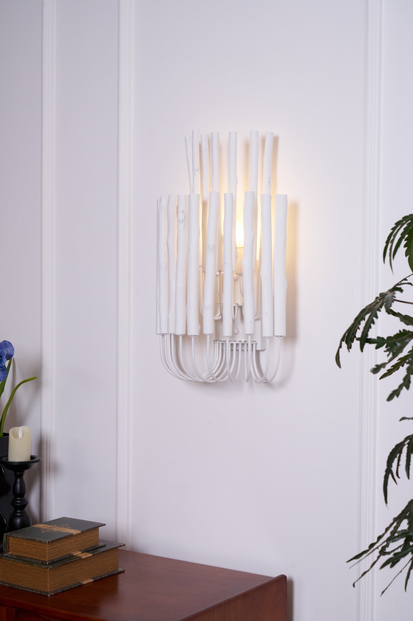Vasilora Individual Creativity Art Wood Wall Lamp-Neutral Decor