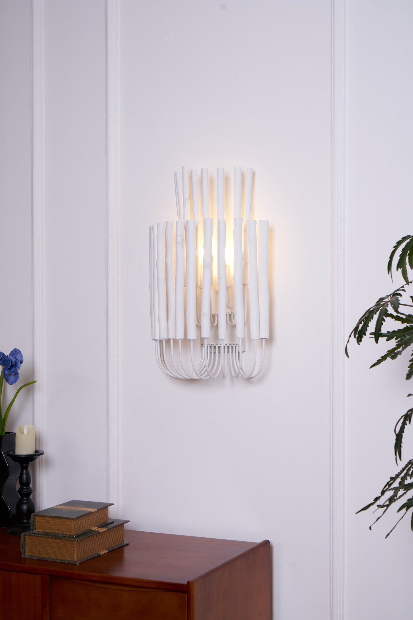 Vasilora Individual Creativity Art Wood Wall Lamp-Neutral Decor