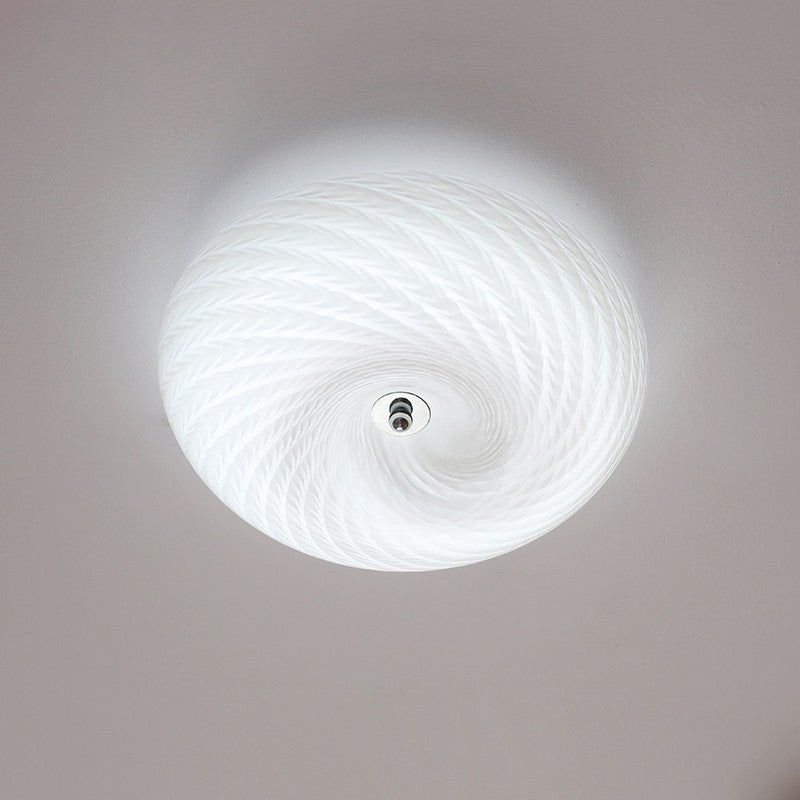 Swirl Glass Flush Mount-Neutral Decor