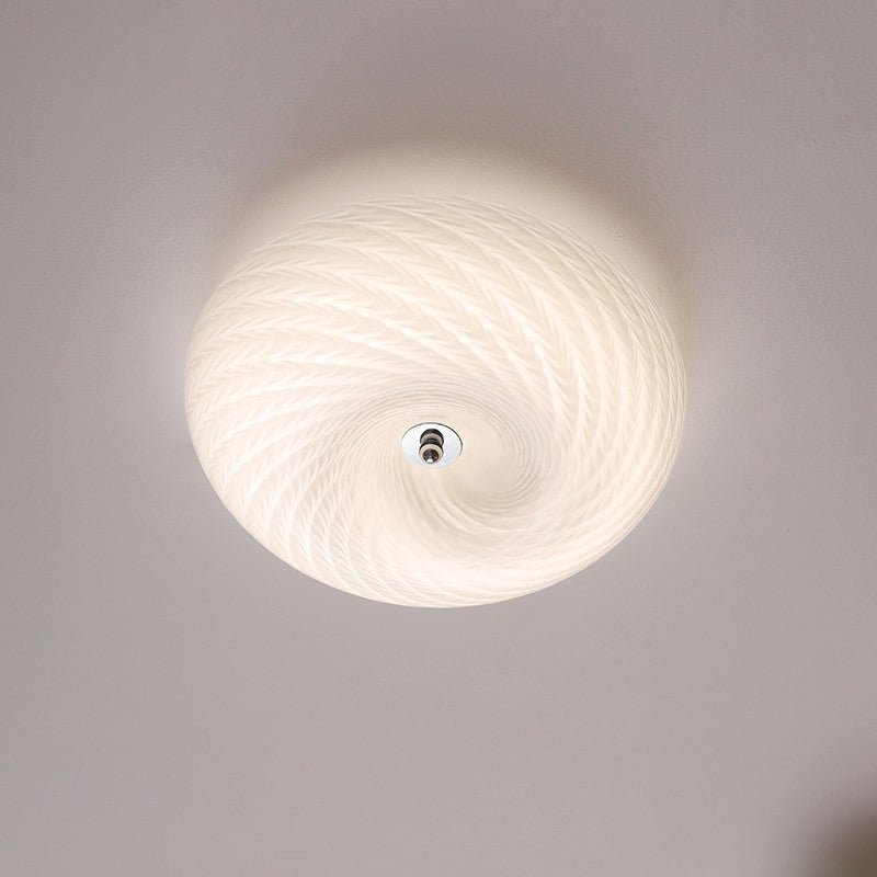 Swirl Glass Flush Mount-Neutral Decor