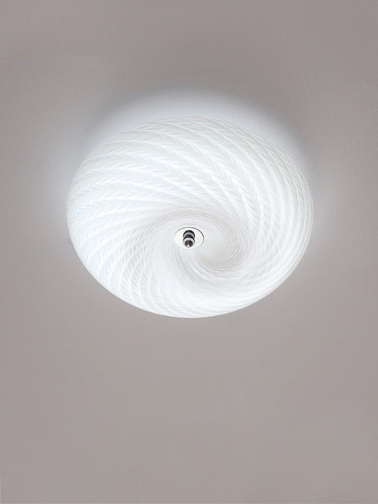 Swirl Glass Flush Mount-Neutral Decor