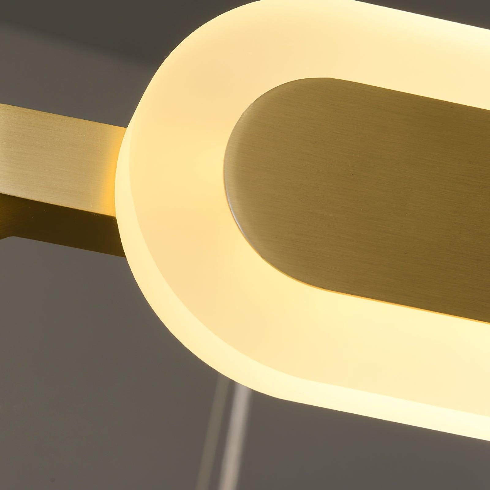 Din Chandelier Geometric Brass Ring-Neutral Decor