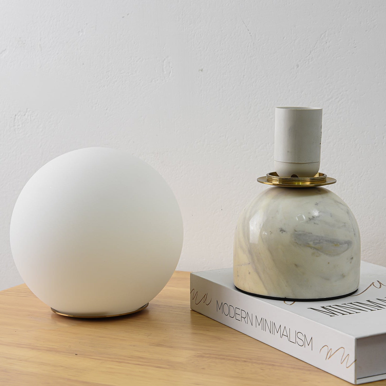 Caelum Marble Scandinavian Table Lamp-Neutral Decor