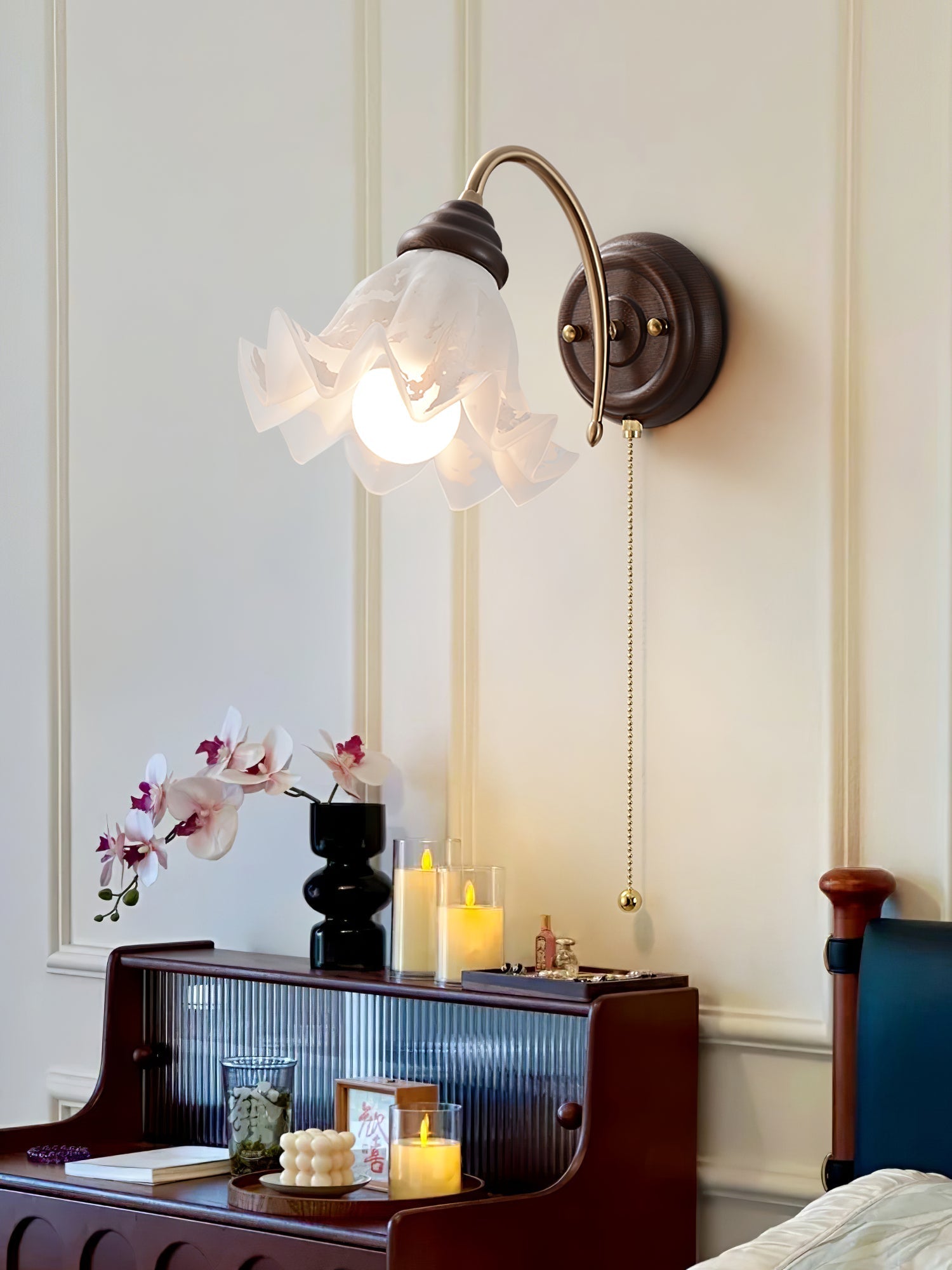 Civenan Nordic Elegance Art Glass Wall Lamp-Neutral Decor