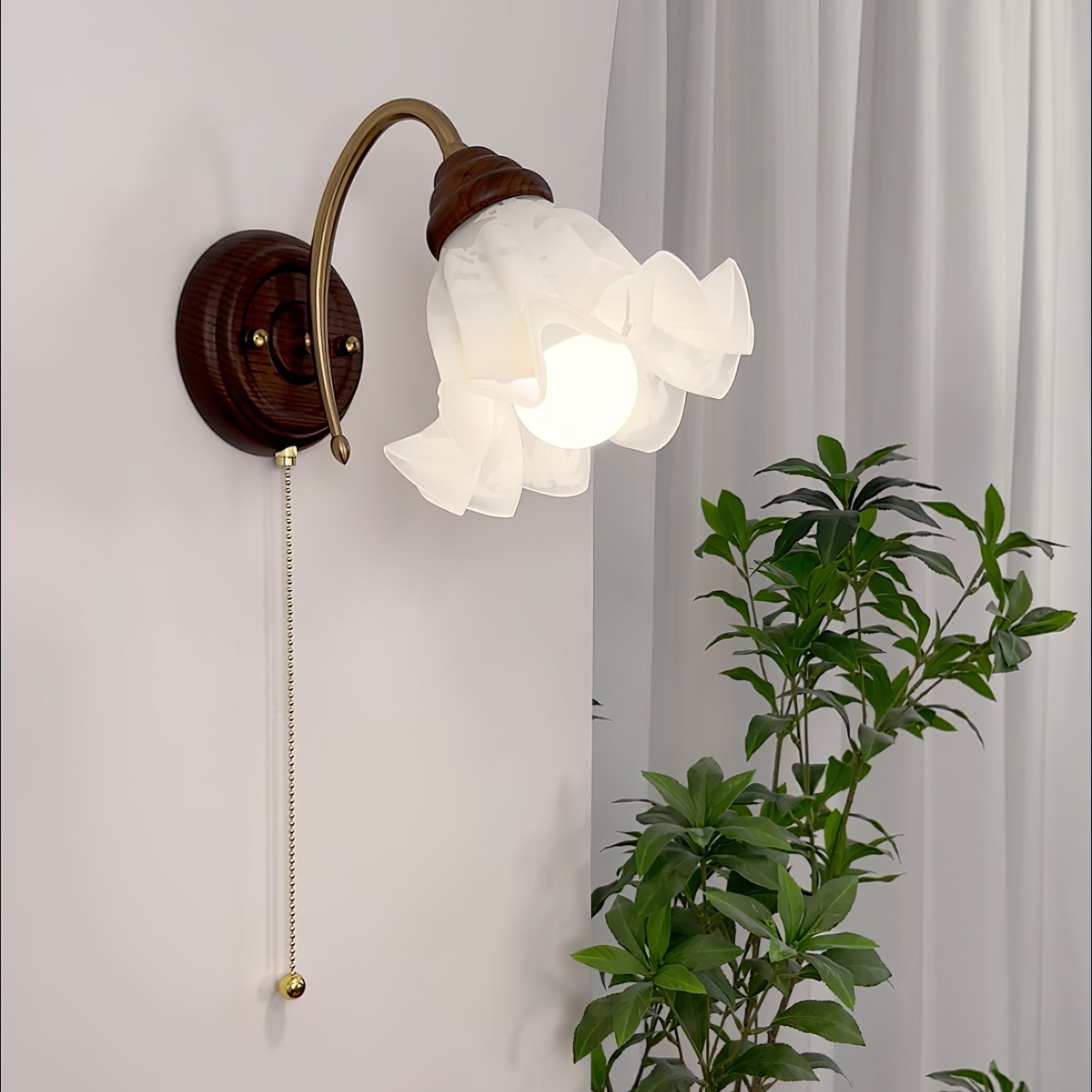 Civenan Nordic Elegance Art Glass Wall Lamp-Neutral Decor