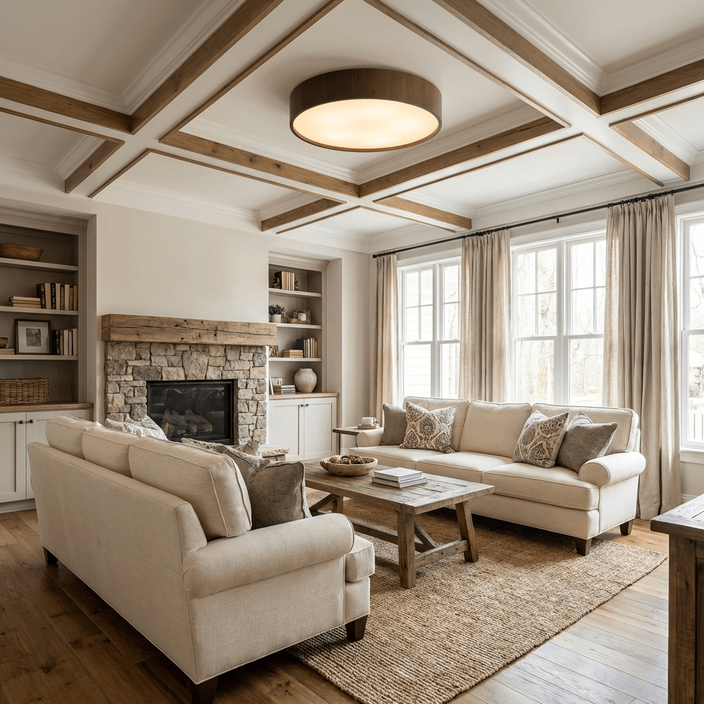 Sylva Minimalist Timber Ceiling Lamp-Neutral Decor