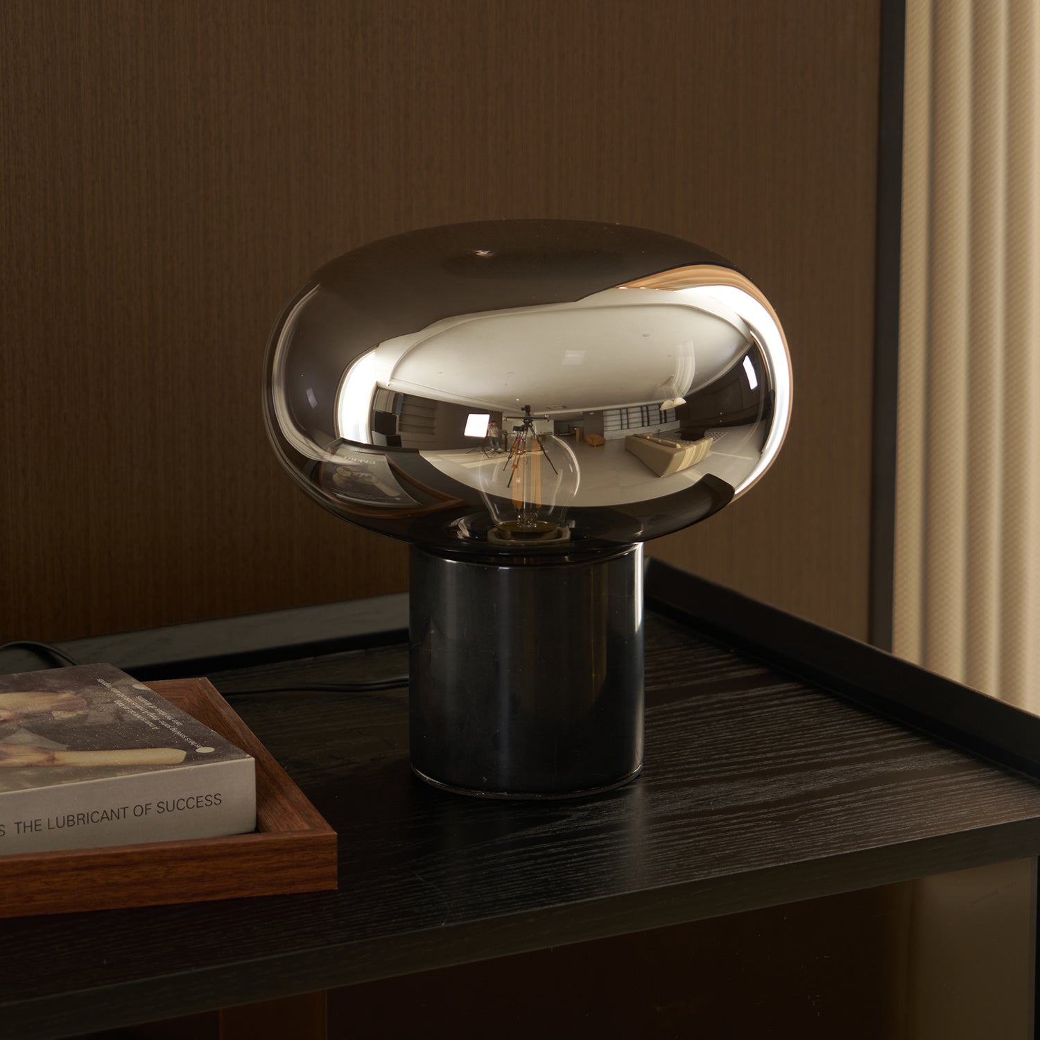 Rova Marble Industrial Table Lamp-Neutral Decor