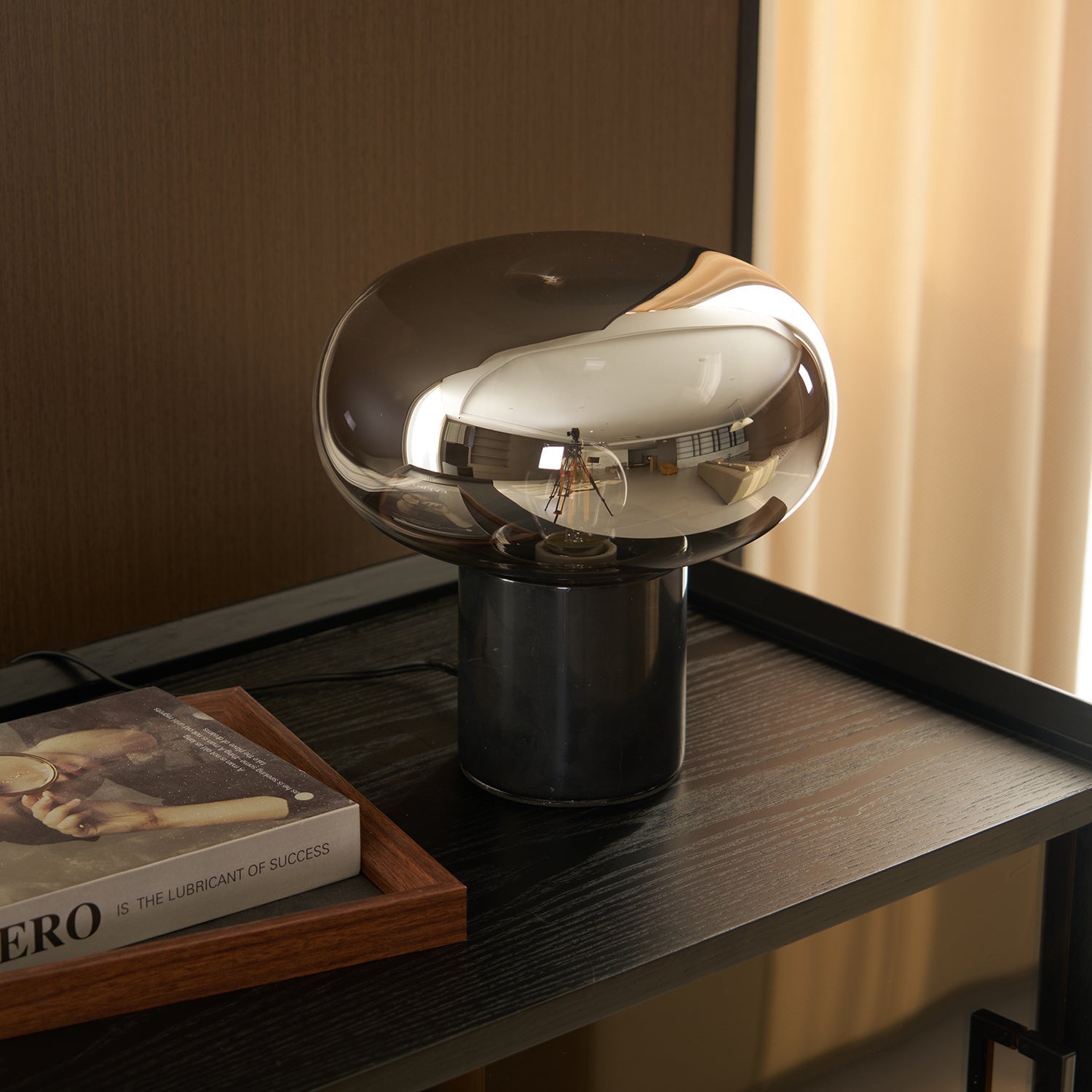 Rova Marble Industrial Table Lamp-Neutral Decor