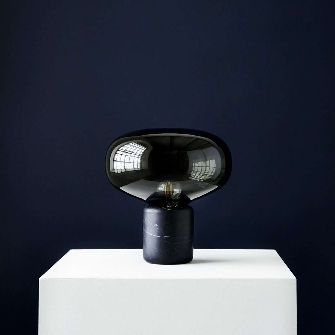 Rova Marble Industrial Table Lamp-Neutral Decor