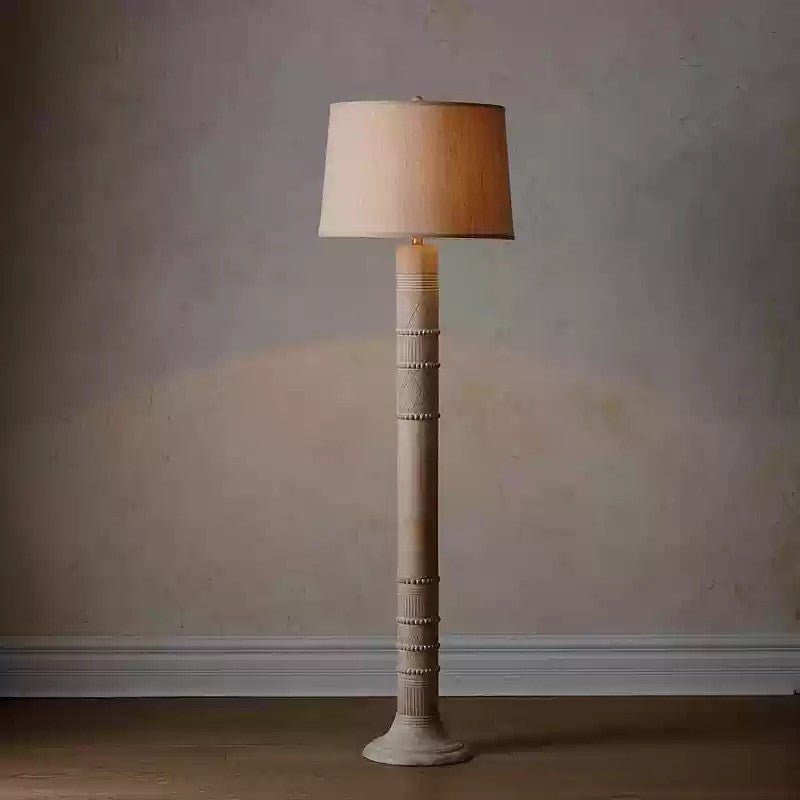 Eldon Rustic Wood Floor Lamp-Neutral Decor