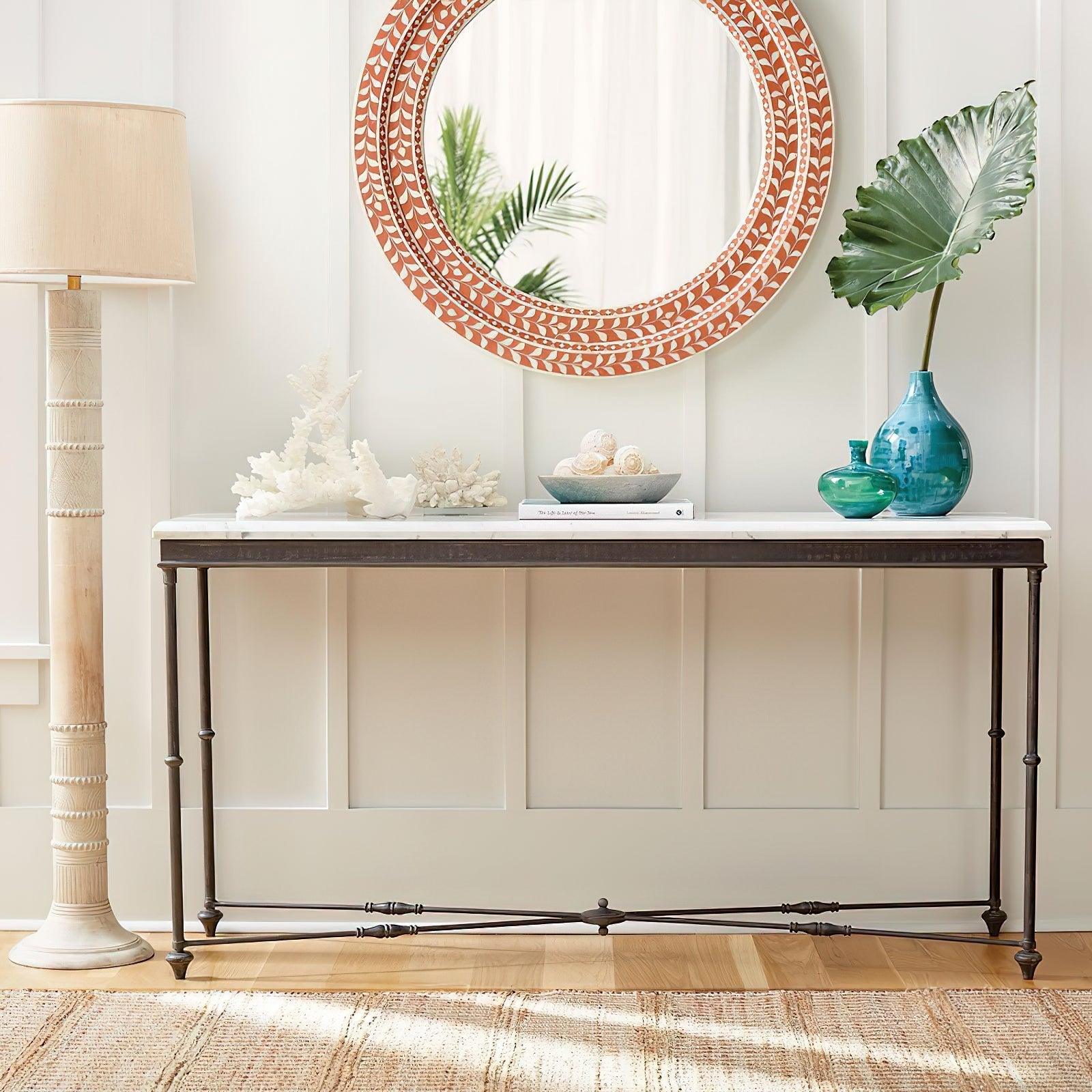 Eldon Rustic Wood Floor Lamp-Neutral Decor