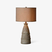 Zyra Rustic Wood Table Lamp-Neutral Decor