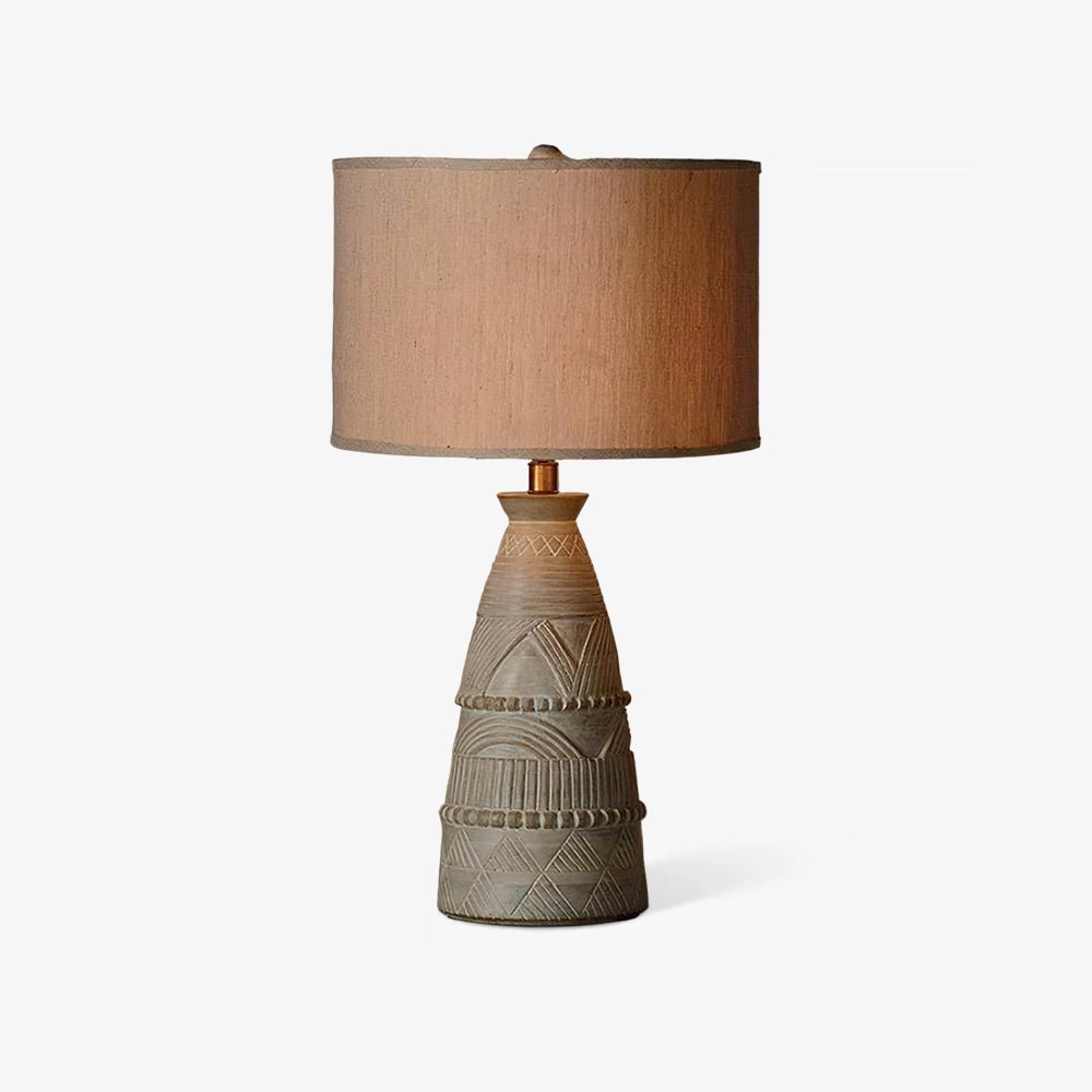 Zyra Rustic Wood Table Lamp-Neutral Decor