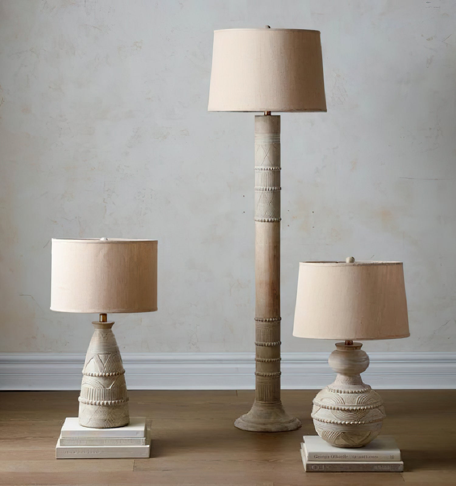 Zyra Rustic Wood Table Lamp-Neutral Decor