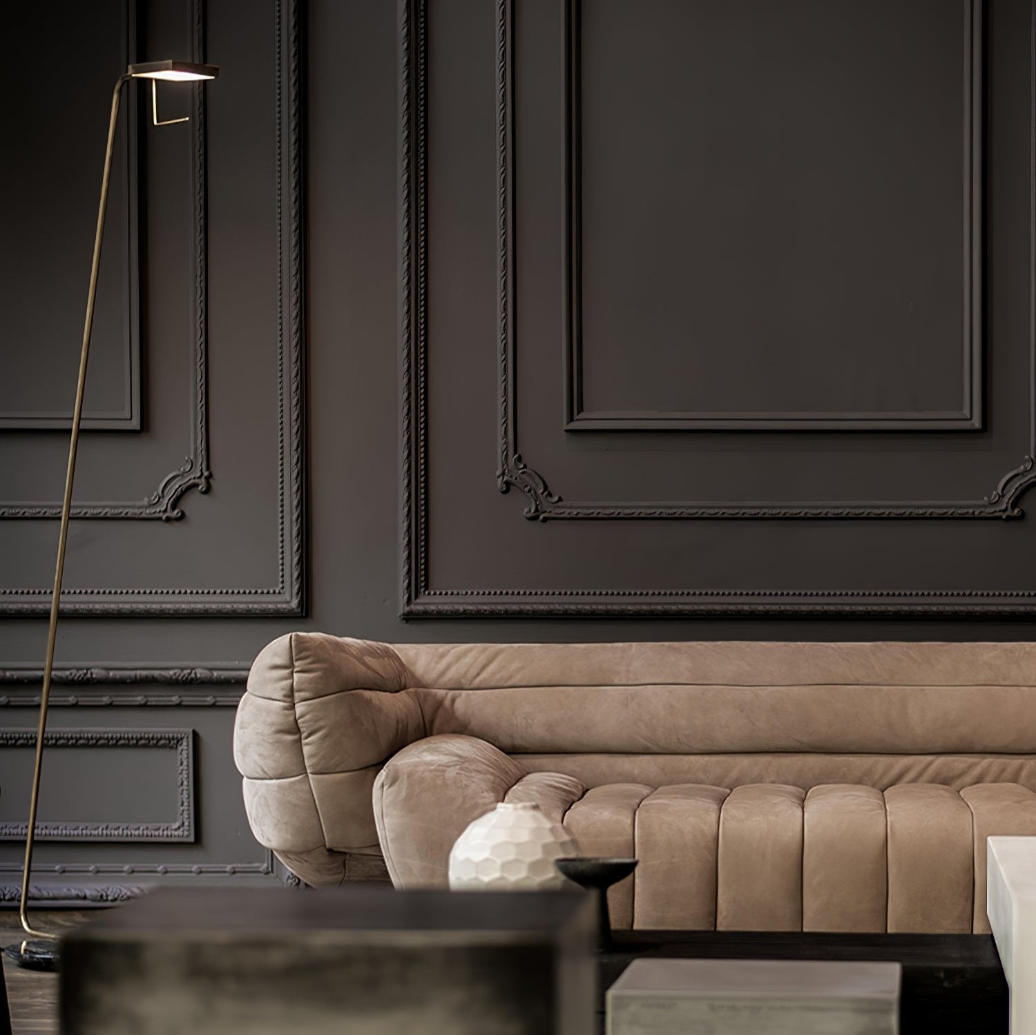 Zyra Minimalist Marble Floor Lamp-Neutral Decor