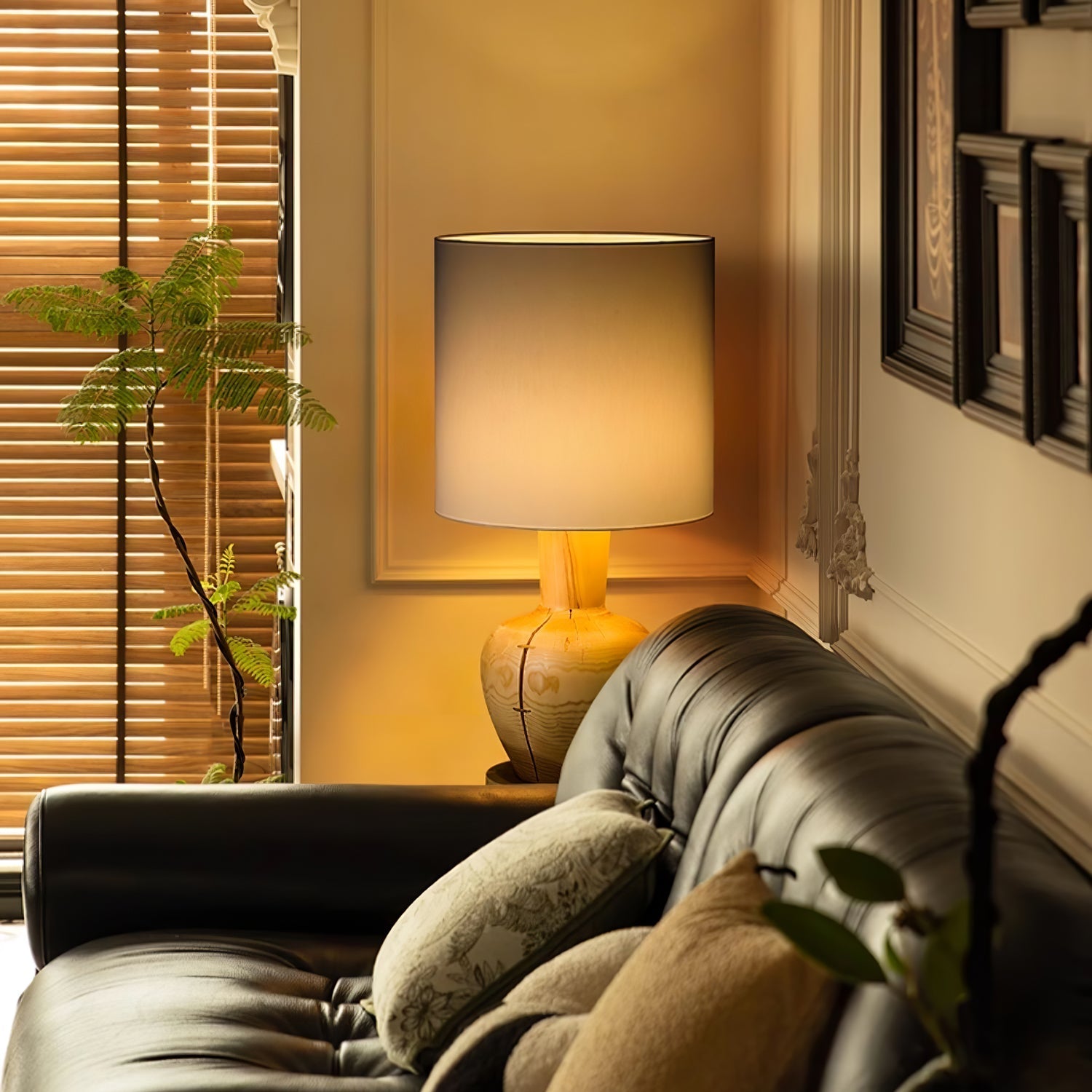 Flynis Wooden Table Lamp-Neutral Decor