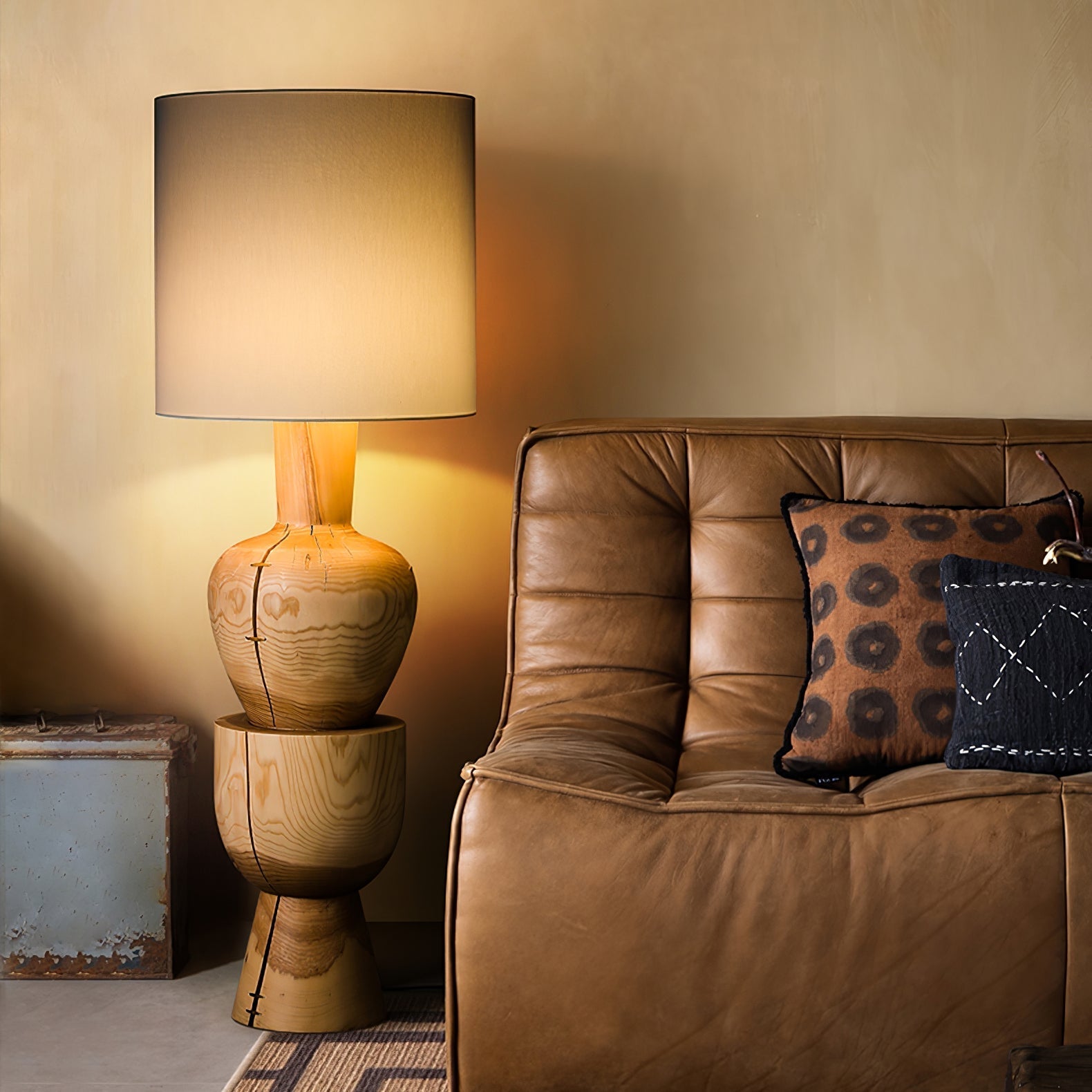 Flynis Wooden Table Lamp-Neutral Decor