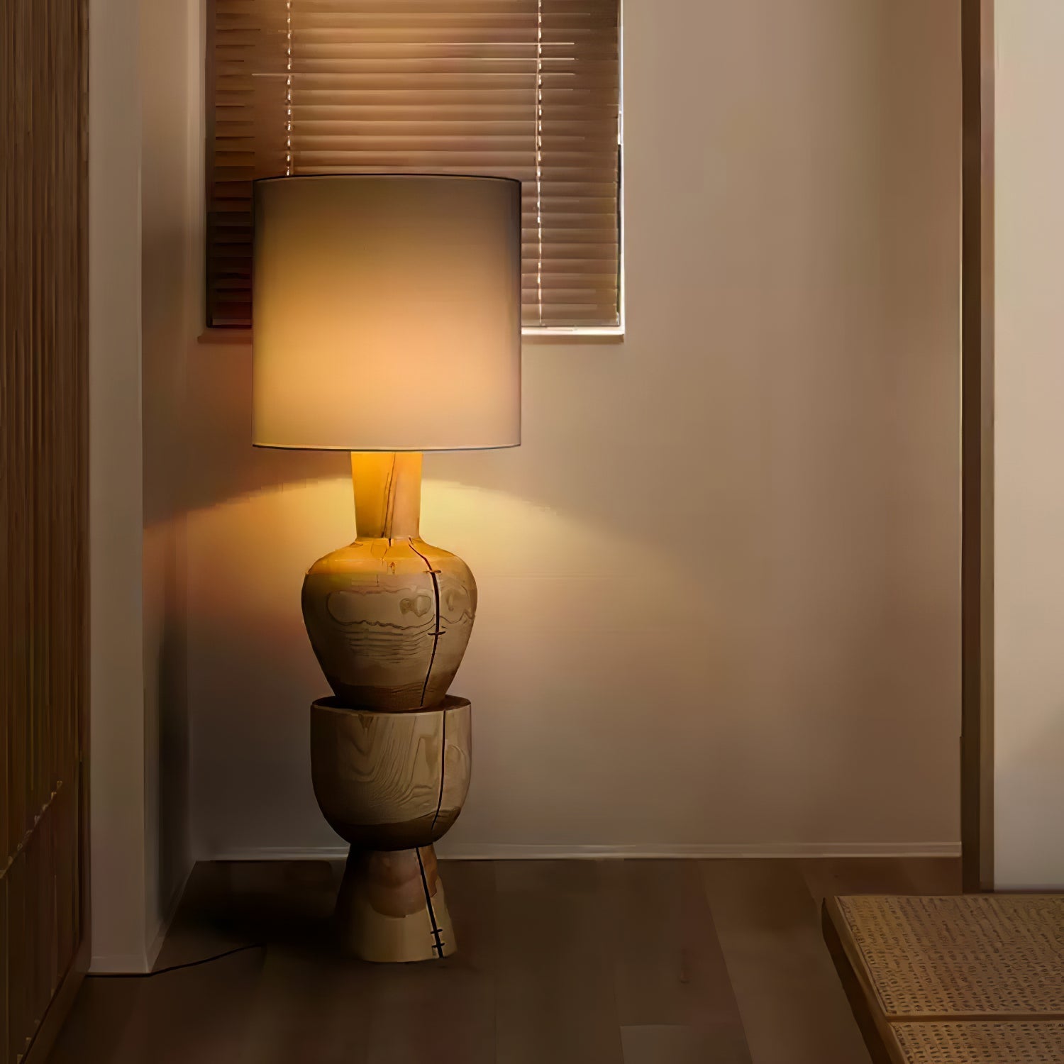Flynis Wooden Table Lamp-Neutral Decor