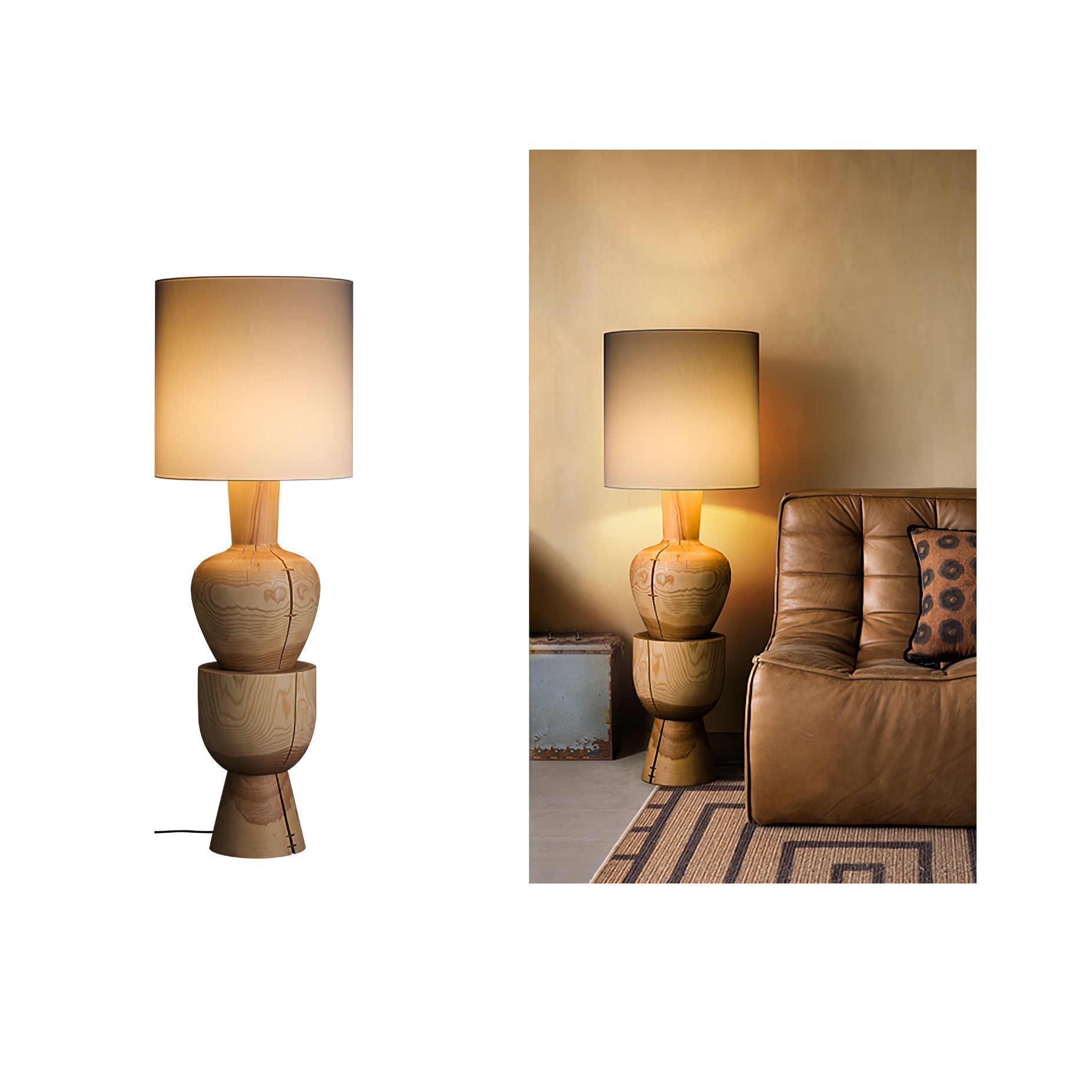 Flynis Wooden Table Lamp-Neutral Decor