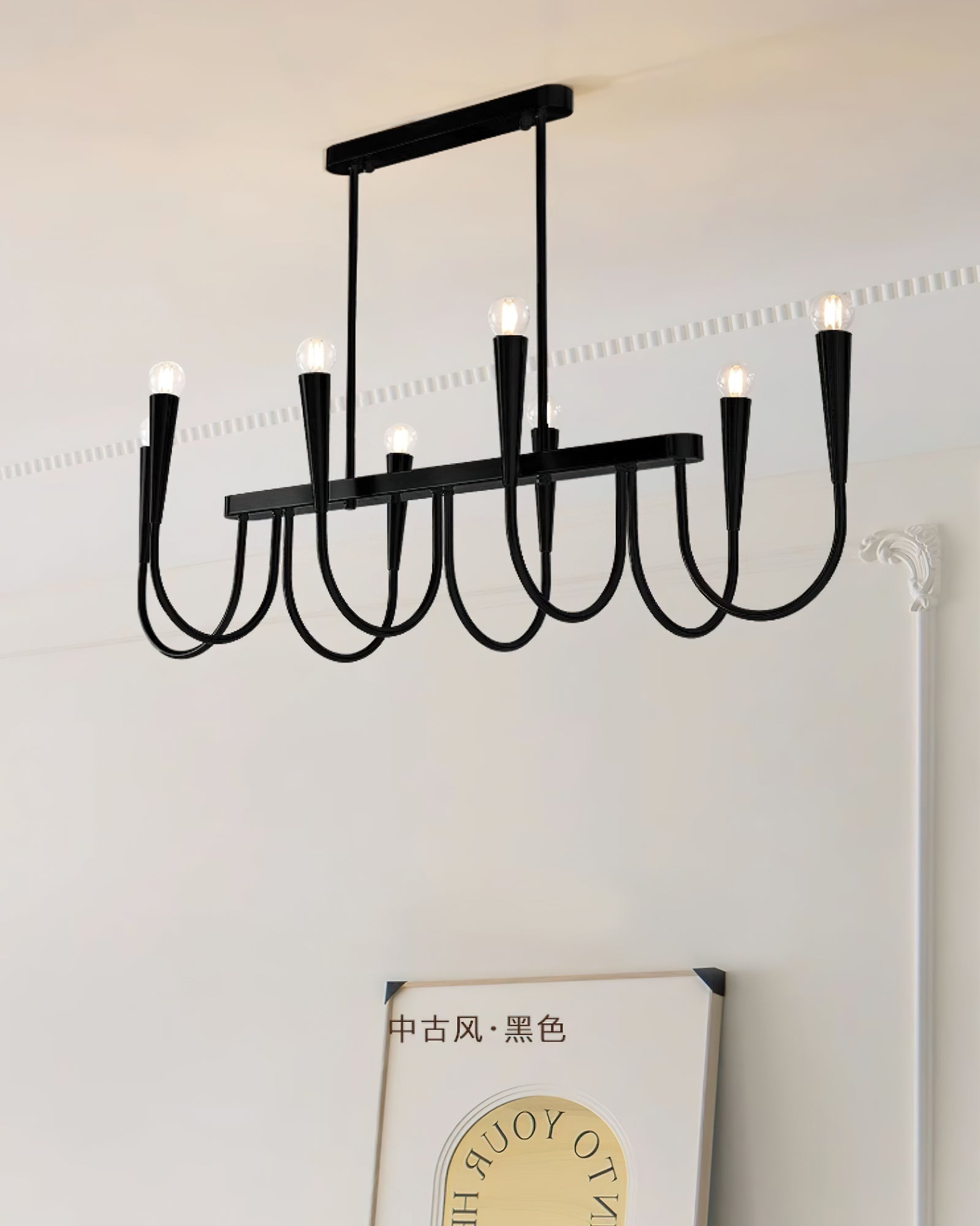 Lustra Chandelier Gold Symphony Curved Elegant-Neutral Decor