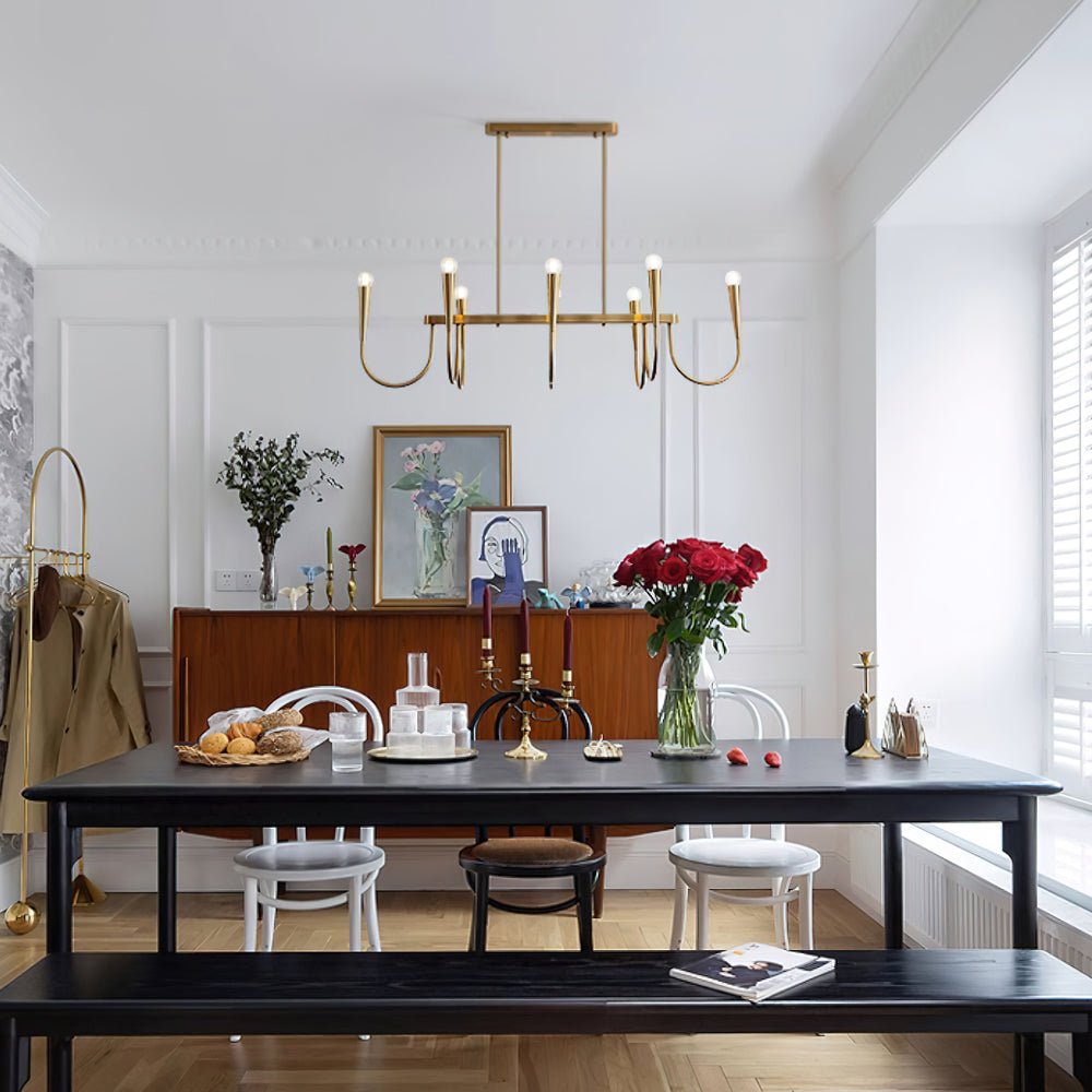 Lustra Chandelier Gold Symphony Curved Elegant-Neutral Decor