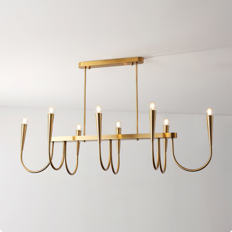 Lustra Chandelier Gold Symphony Curved Elegant-Neutral Decor