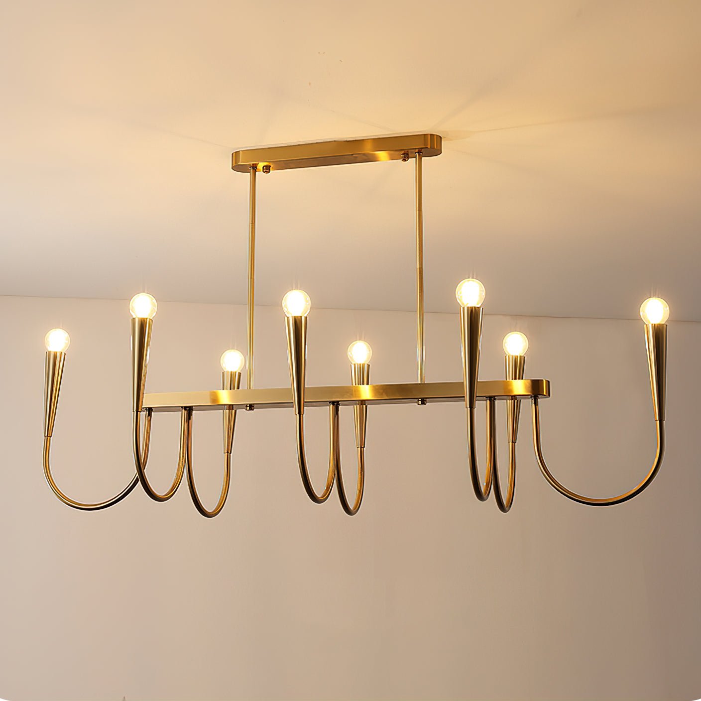 Lustra Chandelier Gold Symphony Curved Elegant-Neutral Decor