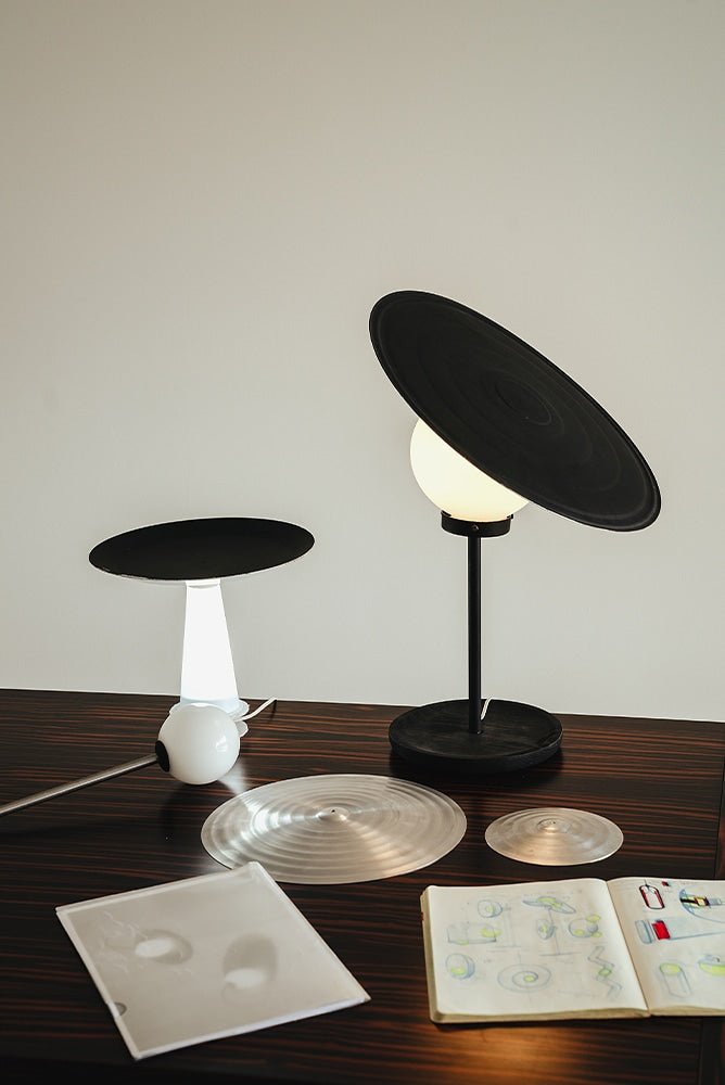 Vortex Modern Aluminum Table Lamp-Neutral Decor