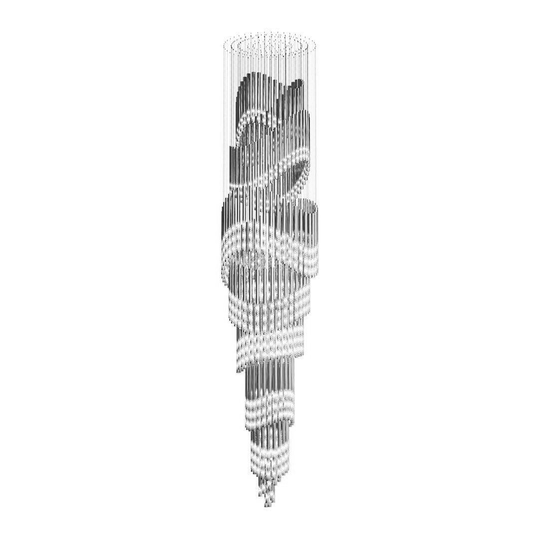 Ovynira Gold Rod Chandelier-Neutral Decor