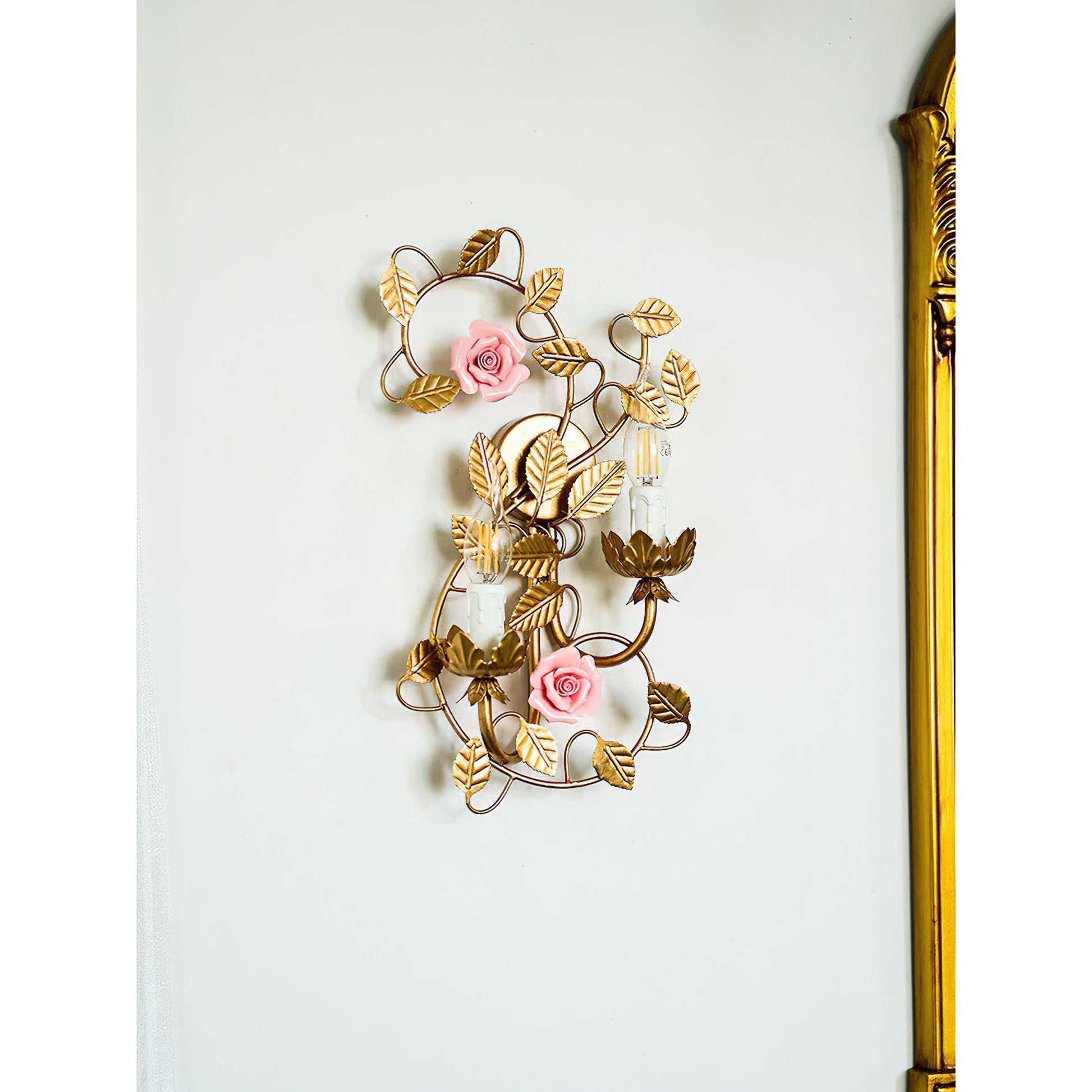 Side profile of the wall sconce, showing its projection from the wall.