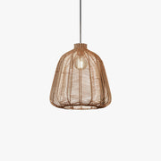Muto Minimalist LED Pendant Light Rattan Living Room Bedroom Bar - Neutral Decor