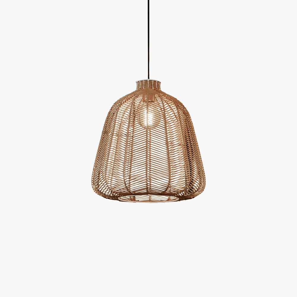 Muto Minimalist LED Pendant Light Rattan Living Room Bedroom Bar - Neutral Decor