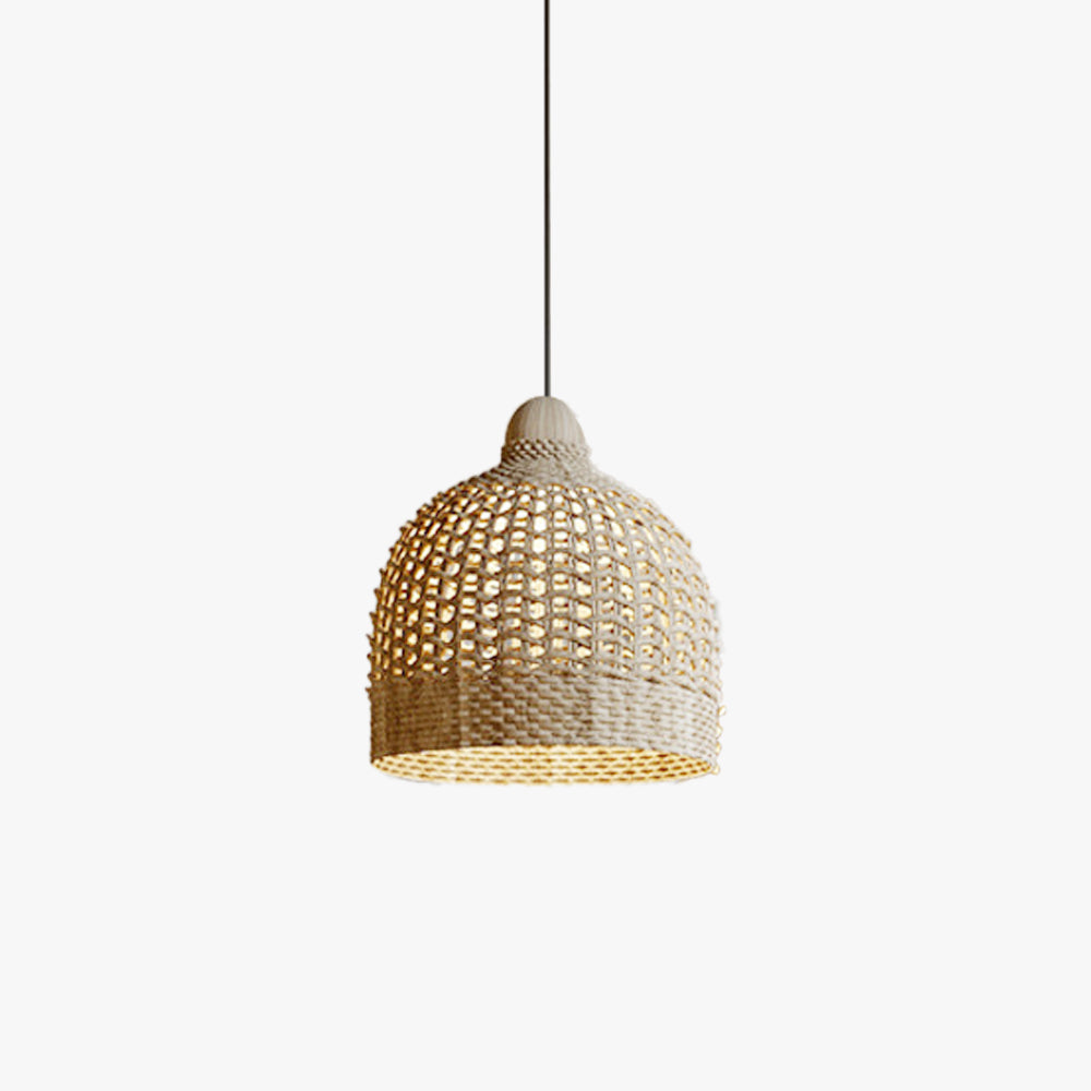 Muto Japanese Retro Basket Pendant Light Bamboo Guesthouse/Bedroom - Neutral Decor