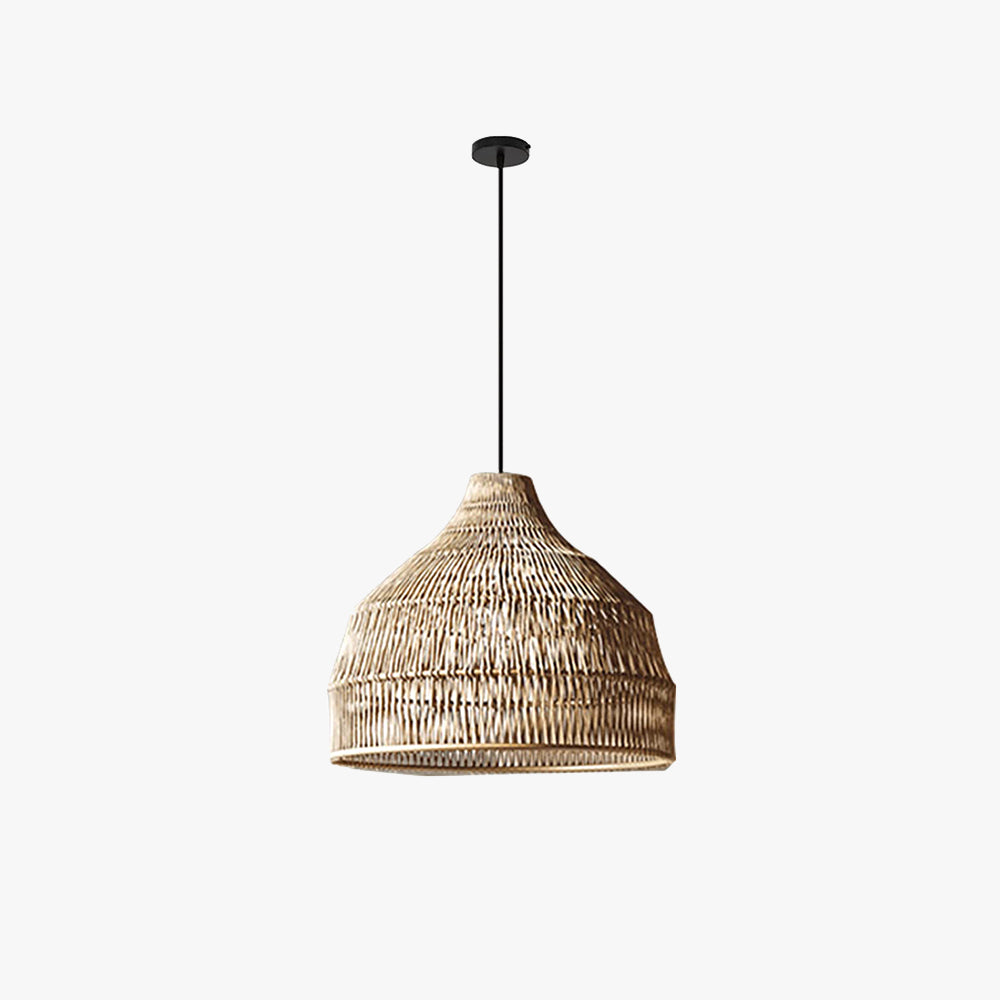 Muto Japanese Vintage Zen Pendant Light Rattan Study Room/Bedroom - Neutral Decor