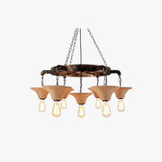 Epoch Industrial Creativity Chandelier Rust Metal/Rope Bar/Restaurant - Neutral Decor