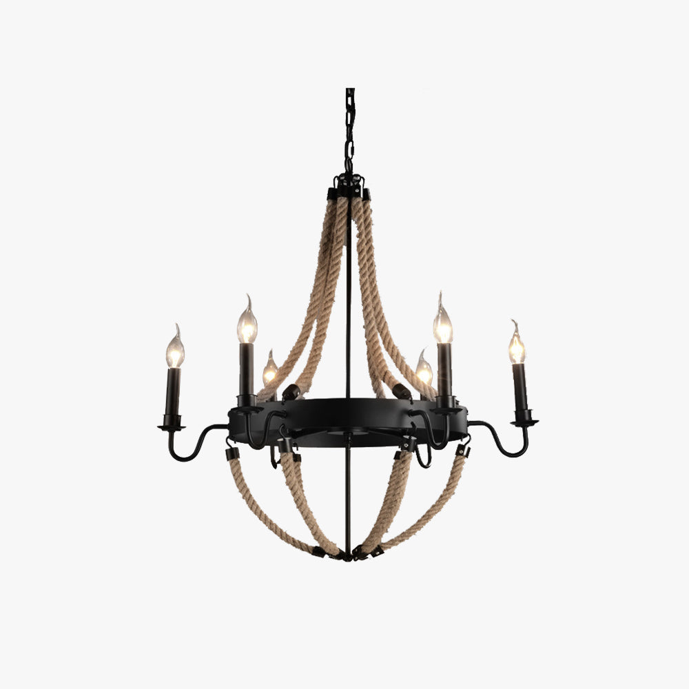 Epoch Vintage Loft Twine Pendant Light Metal Restaurant/Bar - Neutral Decor