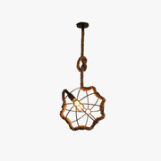 Epoch Retro LED Pendant Light Black Metal/Rope Bar/Living Room - Neutral Decor