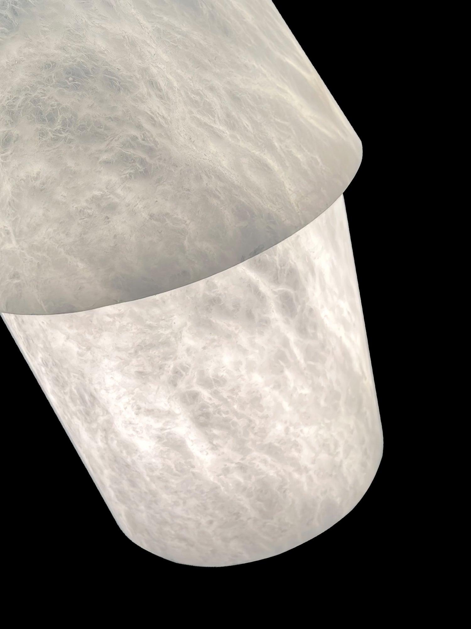 Ostara Brass & Alabaster Pendant Lamp-Neutral Decor