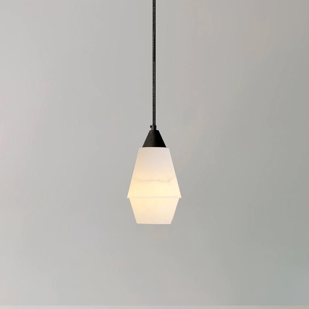 Ostara Brass & Alabaster Pendant Lamp-Neutral Decor