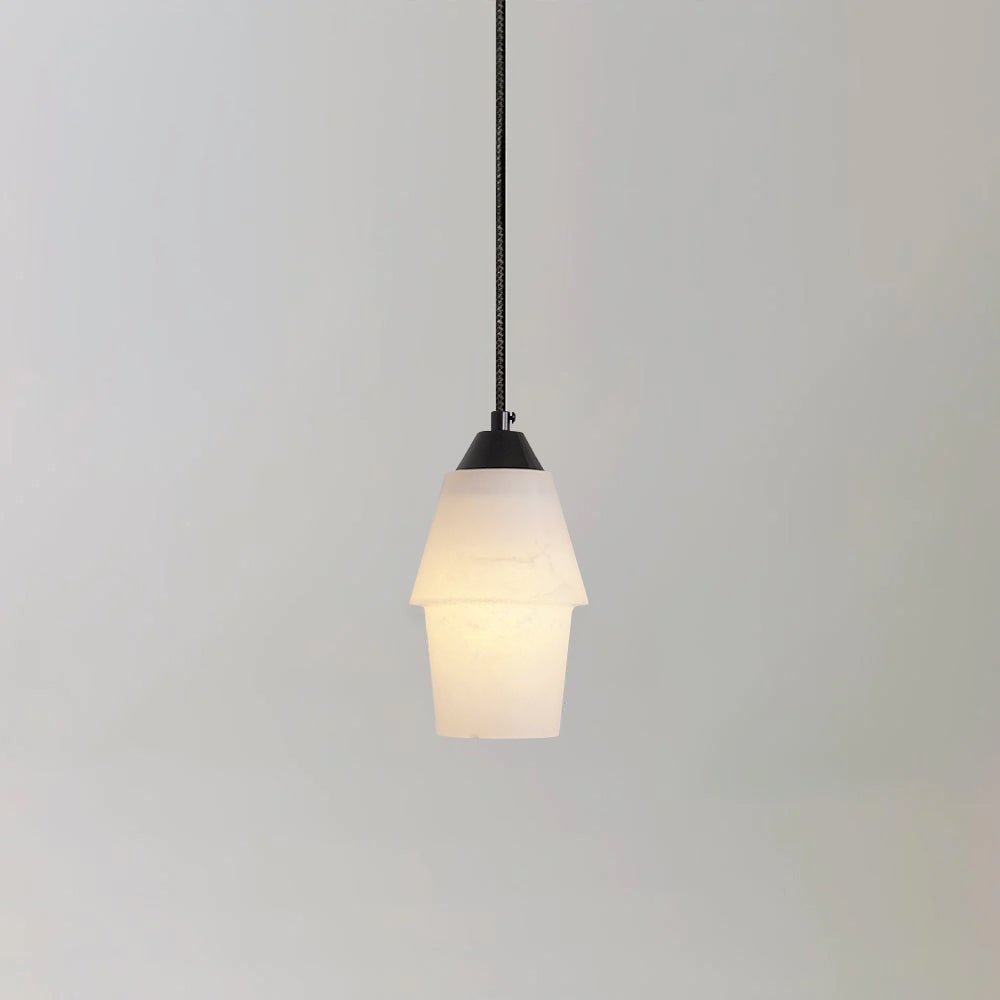Ostara Brass & Alabaster Pendant Lamp-Neutral Decor