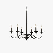 Silva Modern LED Chandelier Black Metal Bedroom Living Room - Neutral Decor