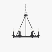 Silva Modern Candles Chandelier Black Metal Living Room/Bedroom - Neutral Decor