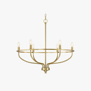Silva Industrial Metal Candle Chandelier Black/Champagne Living Room/Bedroom - Neutral Decor