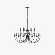 Silva LED Chandelier Black Metal Bedroom Living Room Ding Room - Neutral Decor