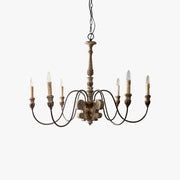 Silva Retro Design LED Chandelier Bronze Metal Living Room - Neutral Decor